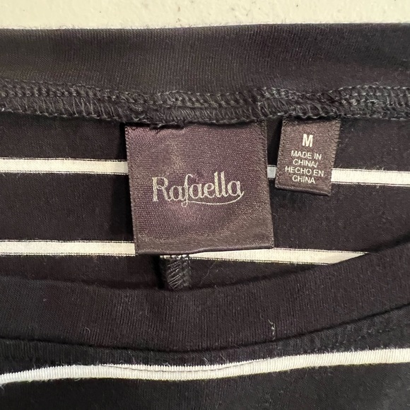 Womens Rafaella drawstring waist black and white striped dress - Picture 5 of 6